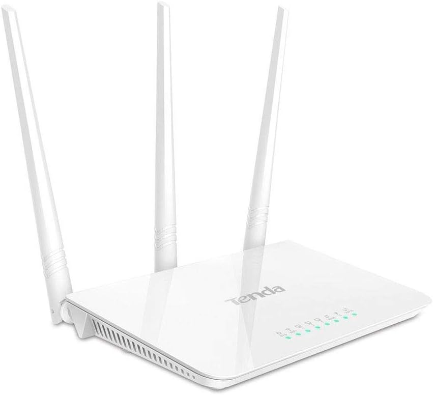 Tenda F3 N300 WLAN router for connection to cable/DSL or fiber modem (300Mbit/s via WLAN, 3x LAN ports) Three antennas for a stable network range of up to 20m