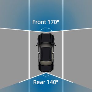 Dash Cam for Cars, Front Rear and Inside Three HD Cameras with Night Vision, 4 Inches Display, Driving Recorder, G-sensor