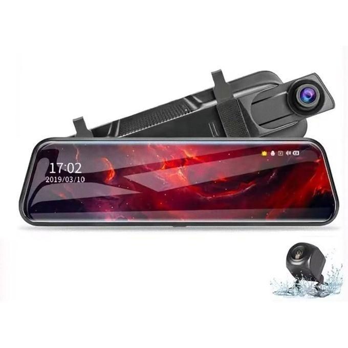 Dash Cam 9.66" Rear View Mirror 1080P Front and Rear View Dual Cameras, Night Vision, G-Sensor, Parking Assistance,24H Parking Monitor, HD Waterproof Backup Camera for Cars/Trucks