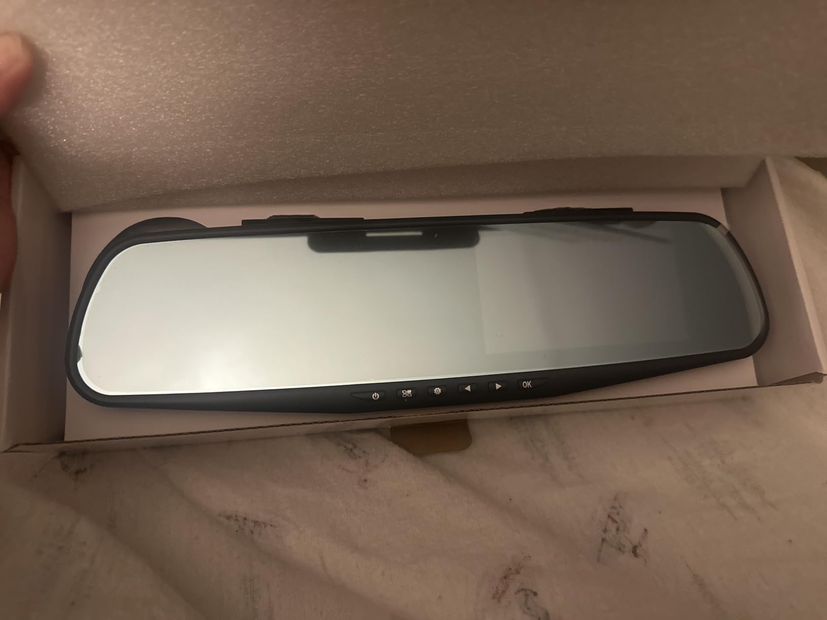 Car DVR Rear View Mirror Video Recroder 4.3" inch Back Up Car Camera Dual Lens Cam Night Vision Front and Rear Backup Reverse Security for Car