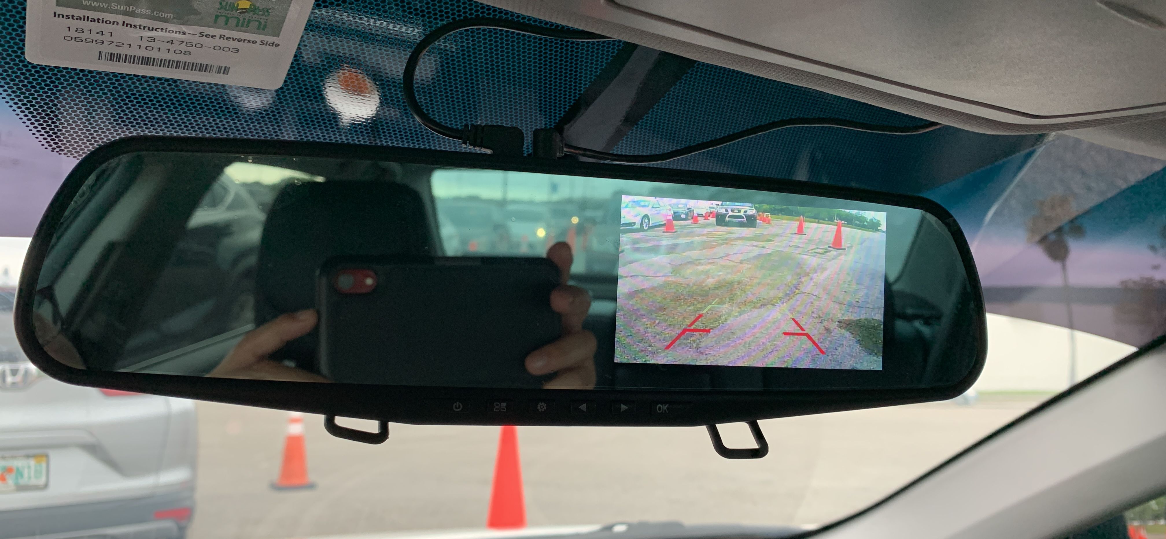 ar DVR Rear View Mirror Video Recroder 4.3" inch Back Up Car Camera Dual Lens Cam Night Vision Front and Rear Backup Reverse Security for Car