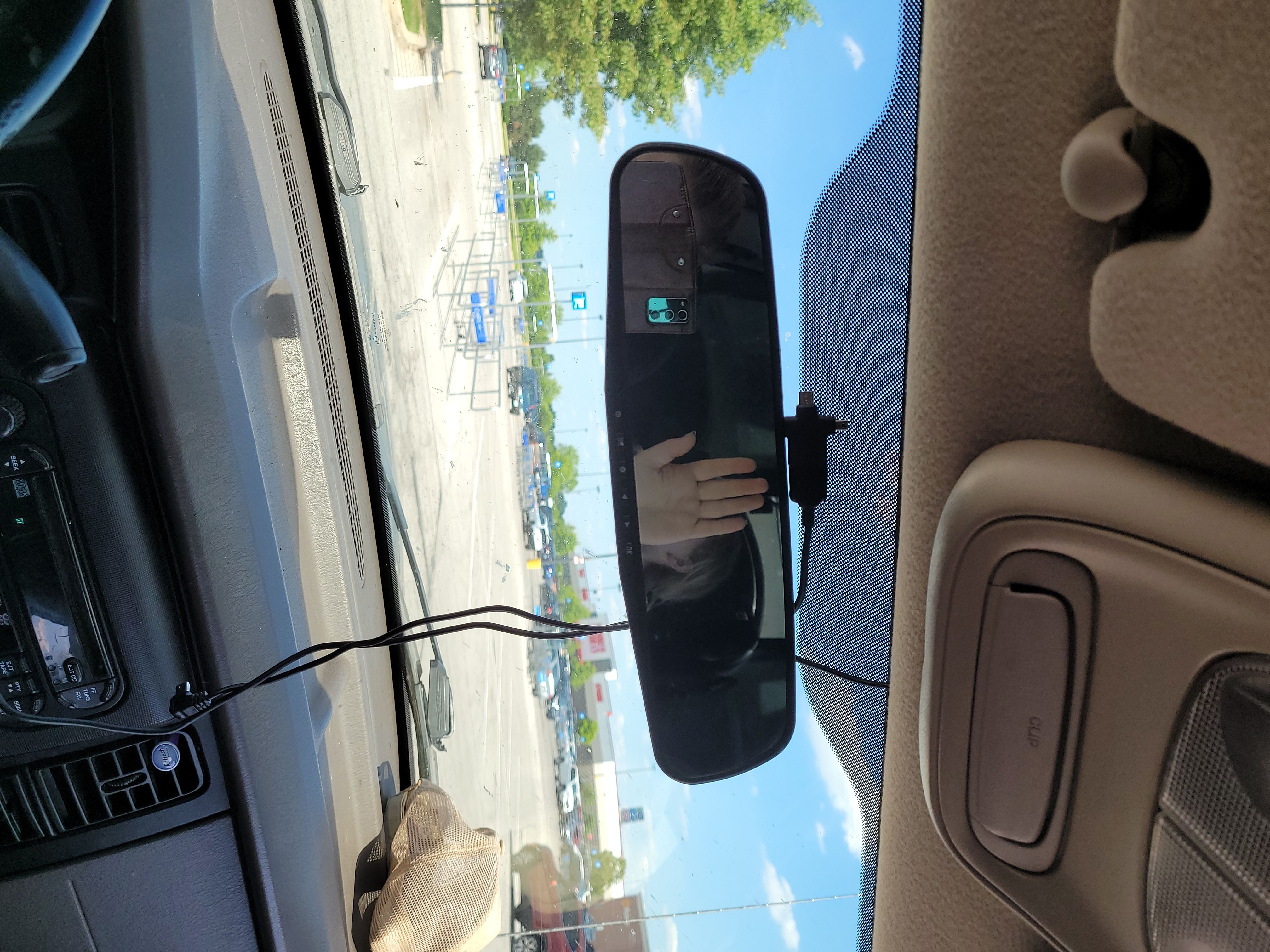 ar DVR Rear View Mirror Video Recroder 4.3" inch Back Up Car Camera Dual Lens Cam Night Vision Front and Rear Backup Reverse Security for Car