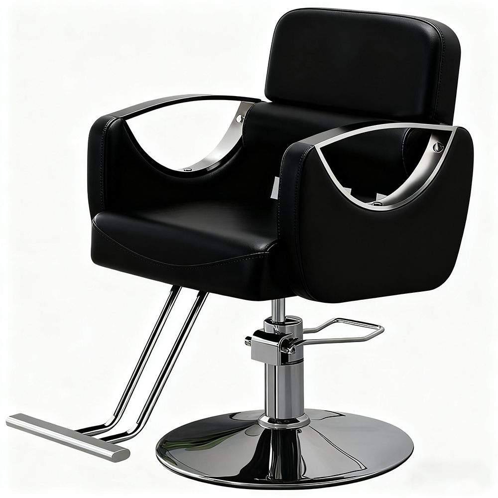 Luxury Modern Steel Barber Shop Styling Chair Ergonomic 360 Degree Rotation Leather Seat Hydraulic Lift Durable Hair/salon chair