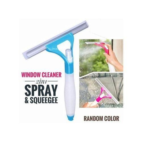 Glass Window Cleaner Brush Clean Scraper With Auto Soap Spray