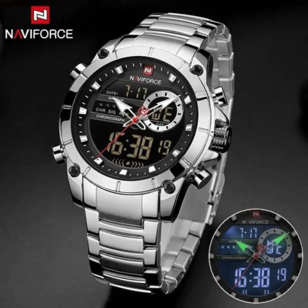 Naviforce NF9163 Men's Luxury Chronograph Sports Watch – Waterproof & Stylish Design