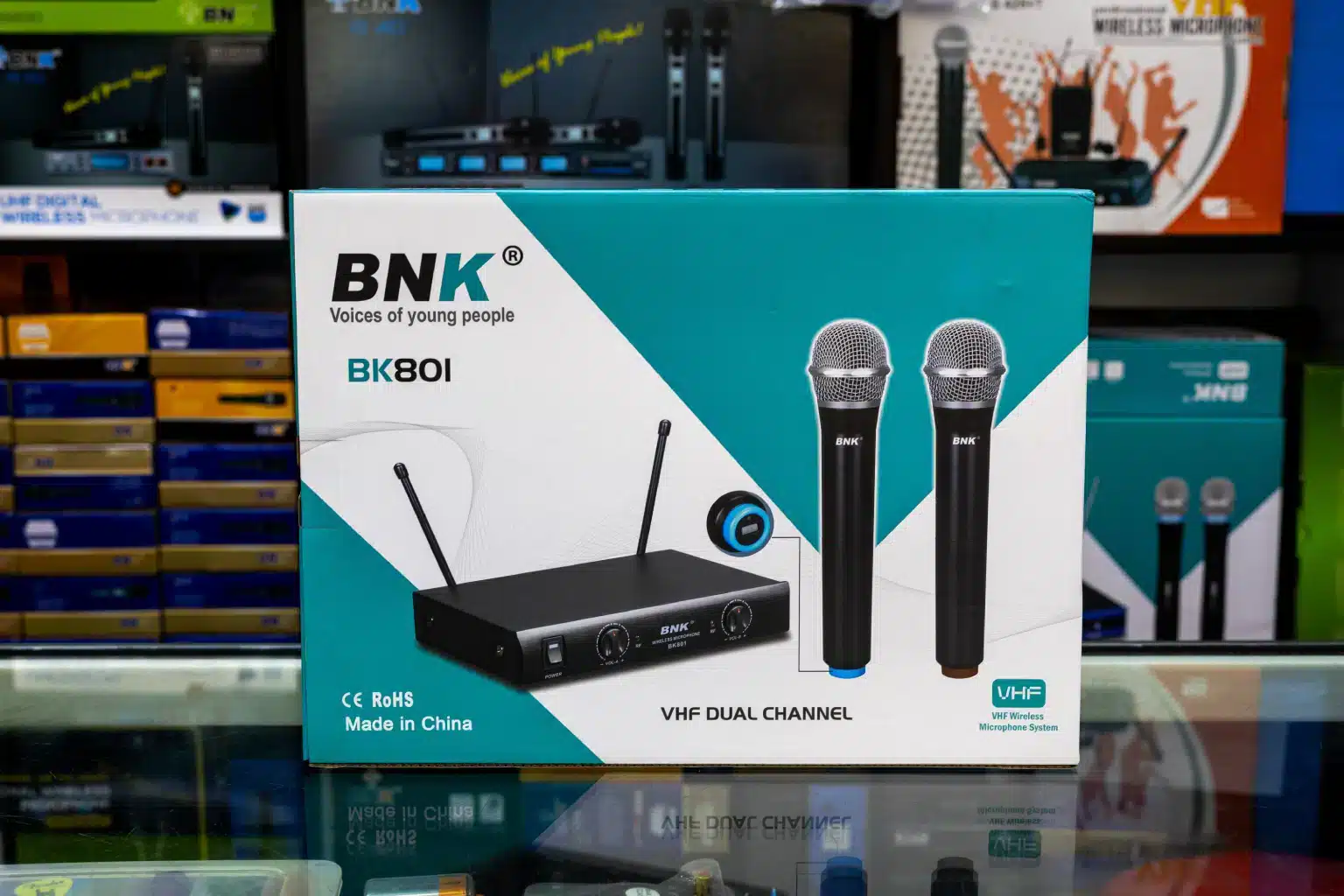 Premier microphone BK-801 Wireless Professional Microphone with 2 Microphones
