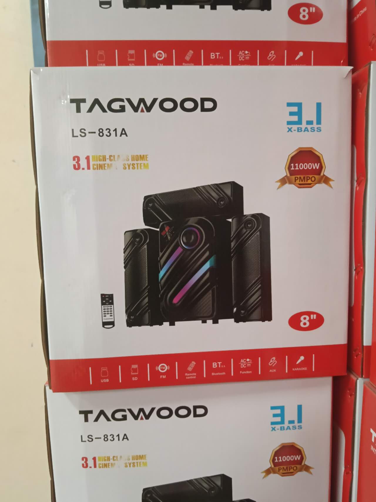 NEW TAGWOOD LS-831A 11000W 3.1CH WOOFER SUBWOOFER BLUETOOTH CINEMA HOME THEATRE MULTIMEDIA SPEAKER SYSTEM FULLY FUNCTIONAL REMOTE CONTROL