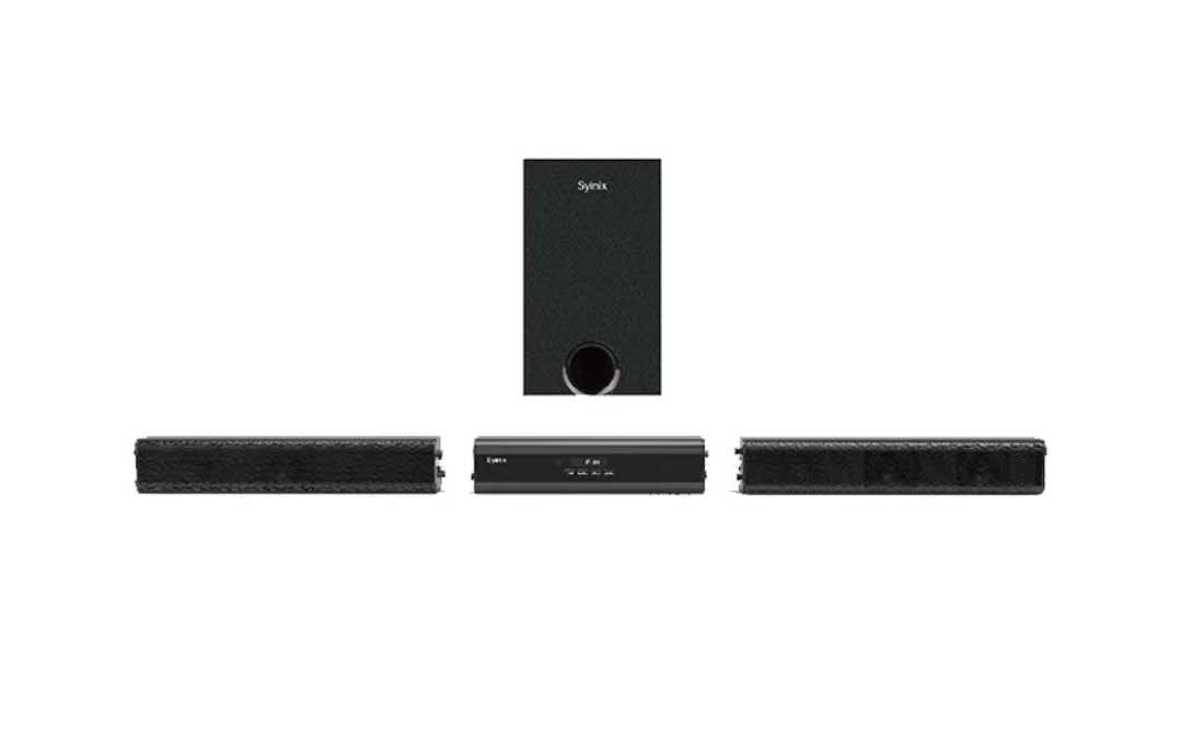 NEW SYINIX SYN S60 2.1CH SOUNDBAR MULTIMEDIA  SPEAKER SYSTEM WITH FM RADIO BLUETOOTH AC/DC AND A FULLY FUNCTIONAL REMOTE CONTROL POWERFUL BASS COAXIAL USB/SD CARD