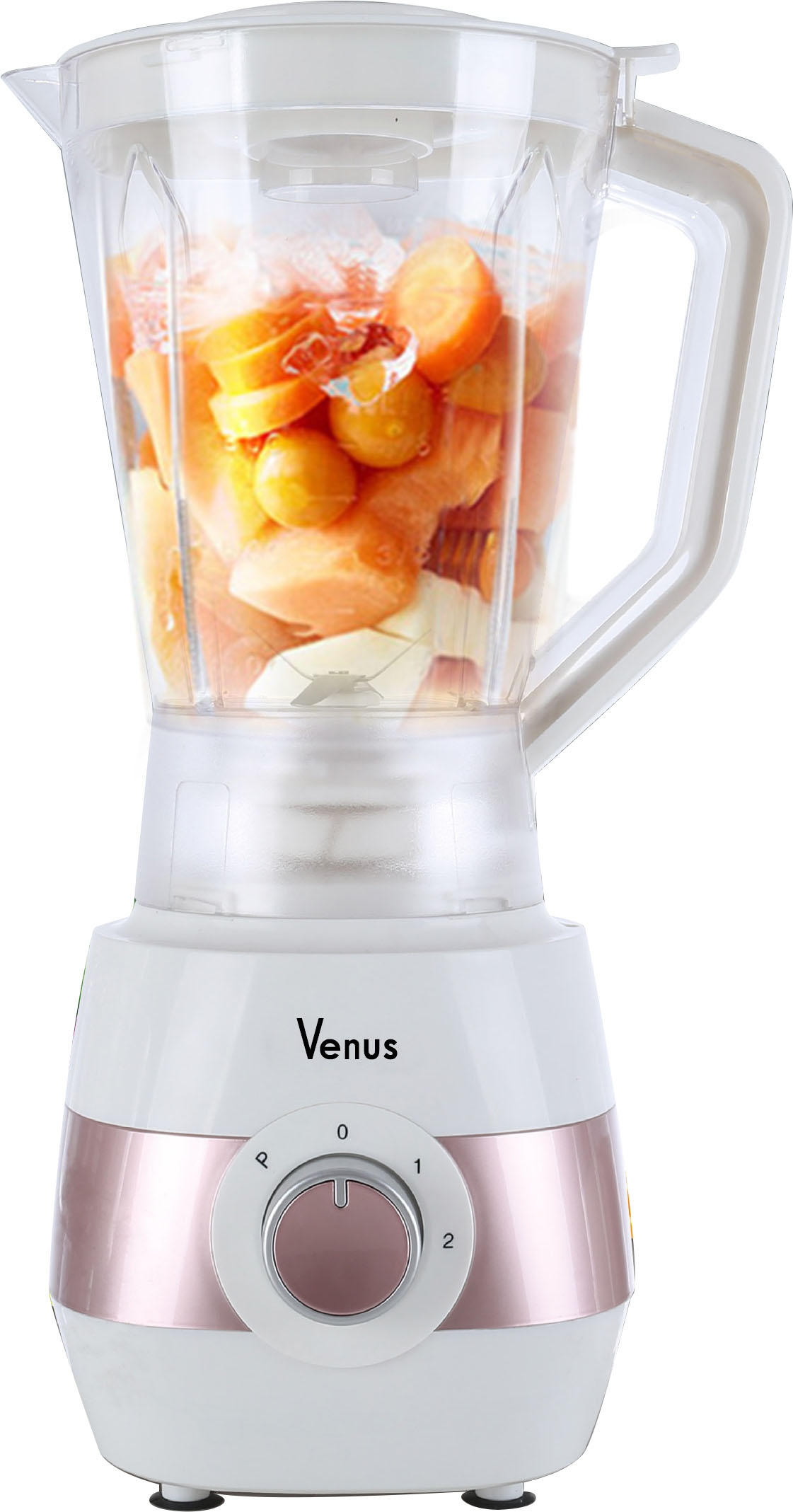 VENUS TABLE BLENDER 1.5L stainless steel blades, 800 watts, 2 speeds with pulse function. 100% copper motor.Smart overheating protection and anti-slip mat.