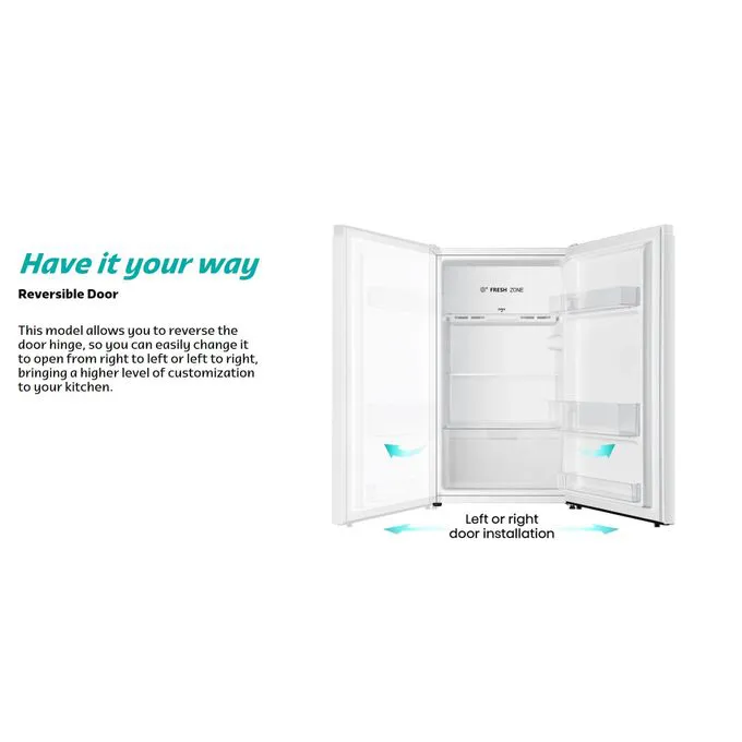 Hisense 92L Single Door Direct Cooling Fridge RS-12DR4SA-SILVER