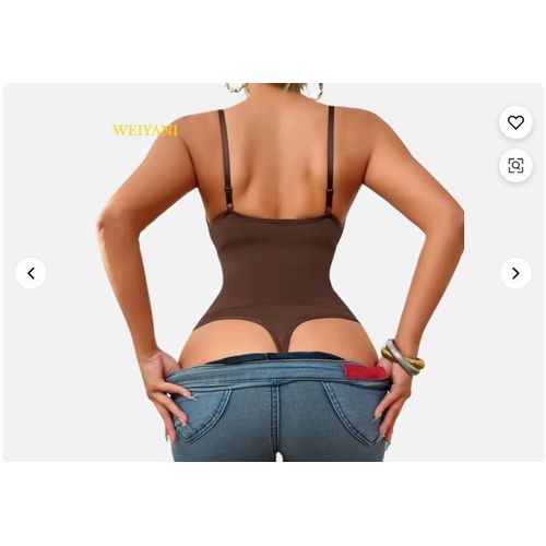 Bodysuit Women Shapewear Tummy Control Butt Lifter Body Shaper Smooth Invisible Under Dress Slimming Underwear Low Neck Jumpsuit