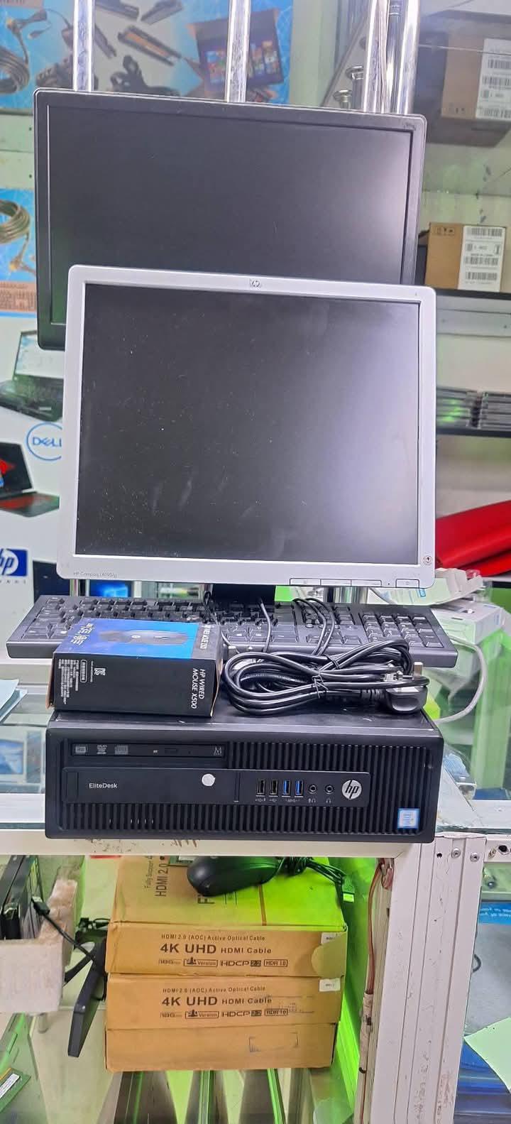 Supper Offer 2025, Hp desktop Full Set with Dell 21'' Monitor, Keyboard, Mouse) Hp Desktop core i5- 6000 4 gb 250gb |Computer | Desktop | Refurbished Desktop                                          .