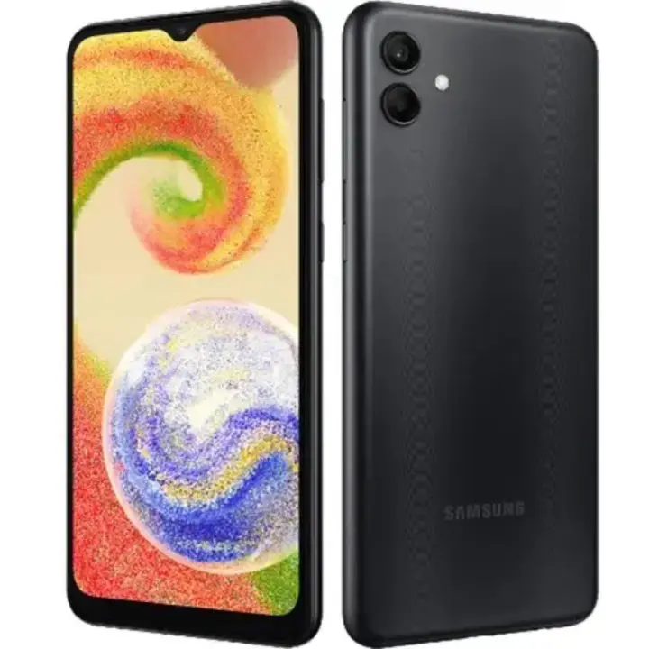 Samsung Galaxy F04 64gb rom+4gb ram 5000mASamsung Galaxy F04 is made of glass at the front and plastic from the back and body frame. It weighs 188g and measures 164.2 x 75.9 x 9.1 mm. The device is gh
