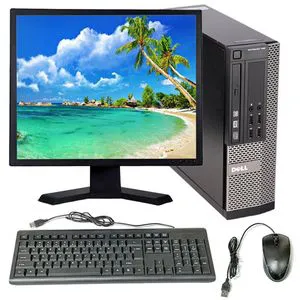 DELL Dsktop Refurbished Optiplex 7010, 3010 Desktop CPU - Core I3 2nd 3.2GHz 4GB RAM 500GB Windows 10 19" DELL Monitor (complete Setup)