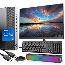 HP Refurbished EliteDesk 800 G3 Core I7 8GB 500GB 6TH Gen 3.2GHz SFF Desktop + 21.5 Inch Monitor Win11 Pro (6 Months WRTY)