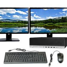 HP Refurbished EliteDesk 800 G3 Core I7 8GB 500GB 6TH Gen 3.2GHz SFF Desktop + 21.5 Inch Monitor Win11 Pro (6 Months WRTY)