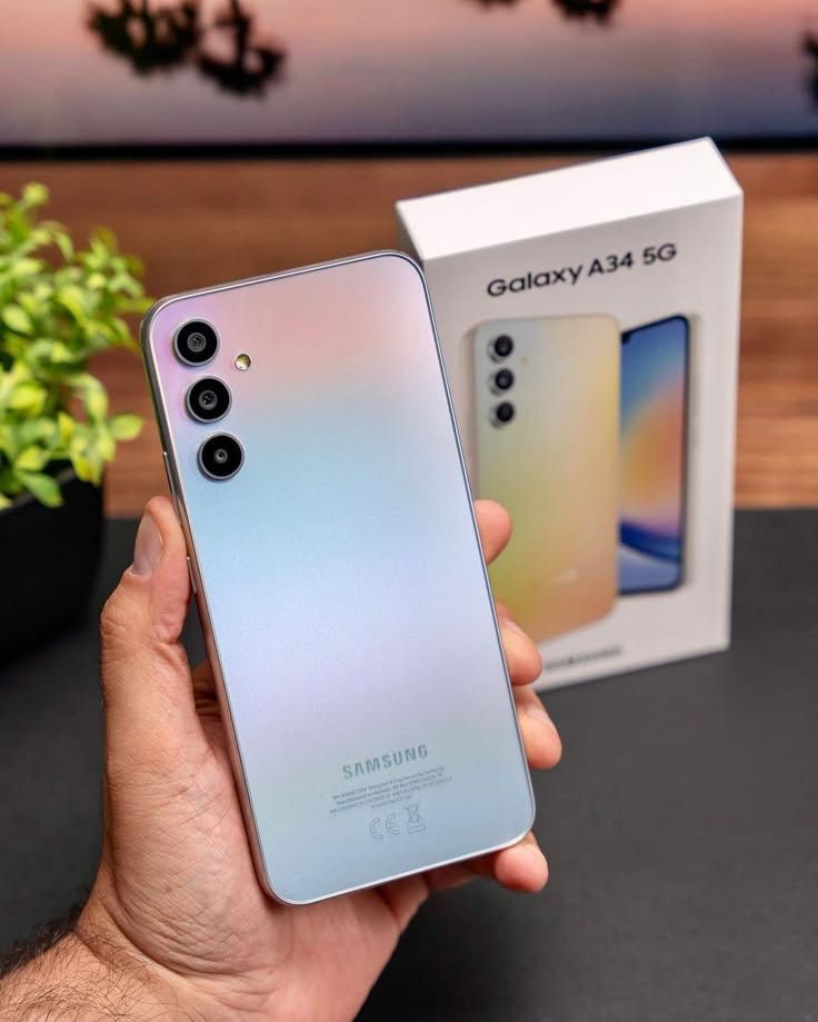 Refurbished New Arrival Samsung Galaxy A34 5G 128GB+6GB 6.7" 120Hz AMOLED 50MP Triple Camera Android 15 Snapdragon 6 Gen 3 45W 5000mAh IP67 Dust Water Resistant Type-C Charge Smart Phones phone.     .
