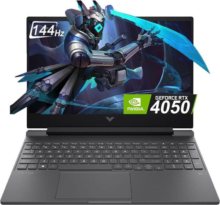 Hp Victus 15-fa1093dx Gaming Laptop 13th Gen Intel Core i5-13420H 8GB DDR4-3200 MHz RAM 512GB PCIe Gen4 nvme TLC M.2 SSD 15.6" FHD 144Hz rate Display 6GB GDDR6 NVIDIA GeForce RTX 3050 Laptop GPU Audio