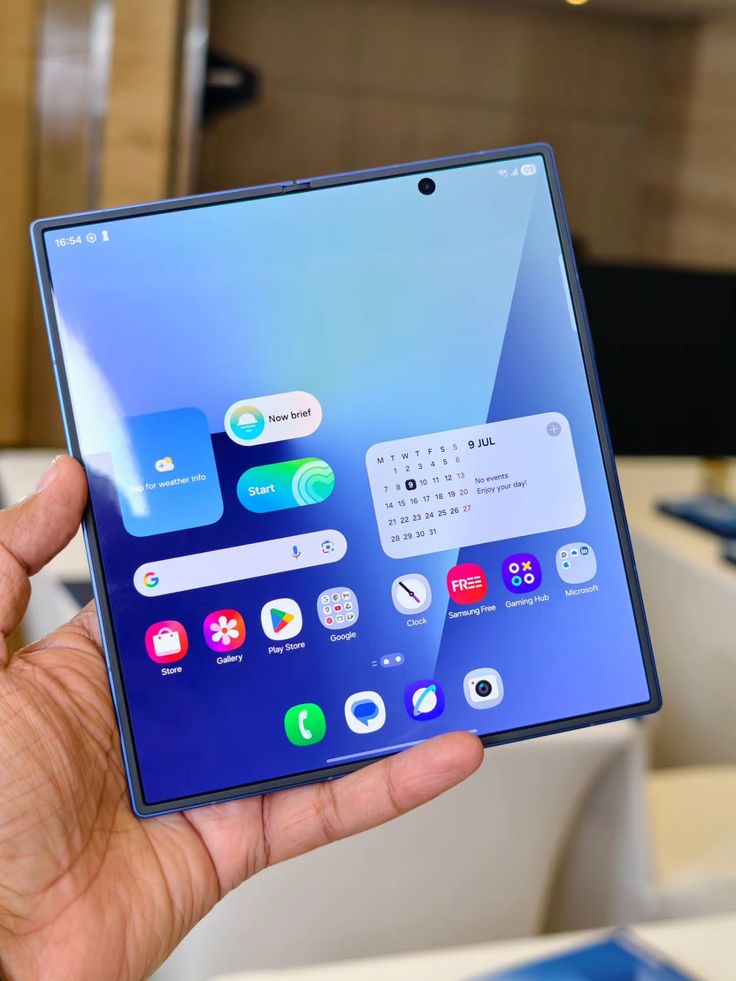 Samsung Galaxy Z Fold 6 has a  256 gb and well sufficient 12GB Ram, 12GB RAM 7.6" QXGA+ Dynamic AMOLED Android 14 Qualcomm SM8550-AC Snapdragon 8 Gen 3 Li-Po 4400 mAh Battery                         .