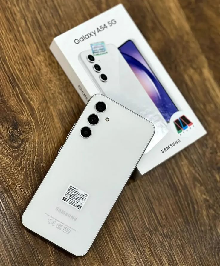 NEW Boxed Samsung Galaxy A54  5G 6.4'' 128 GB Storage 8GB Ram Super AMOLED, 120Hz, Android 13, upgradable to Android 14, 50MP + 12MP + 5MP Main Camera 32 MP Front Cam Fingerprint sensor 5000mAh Type C