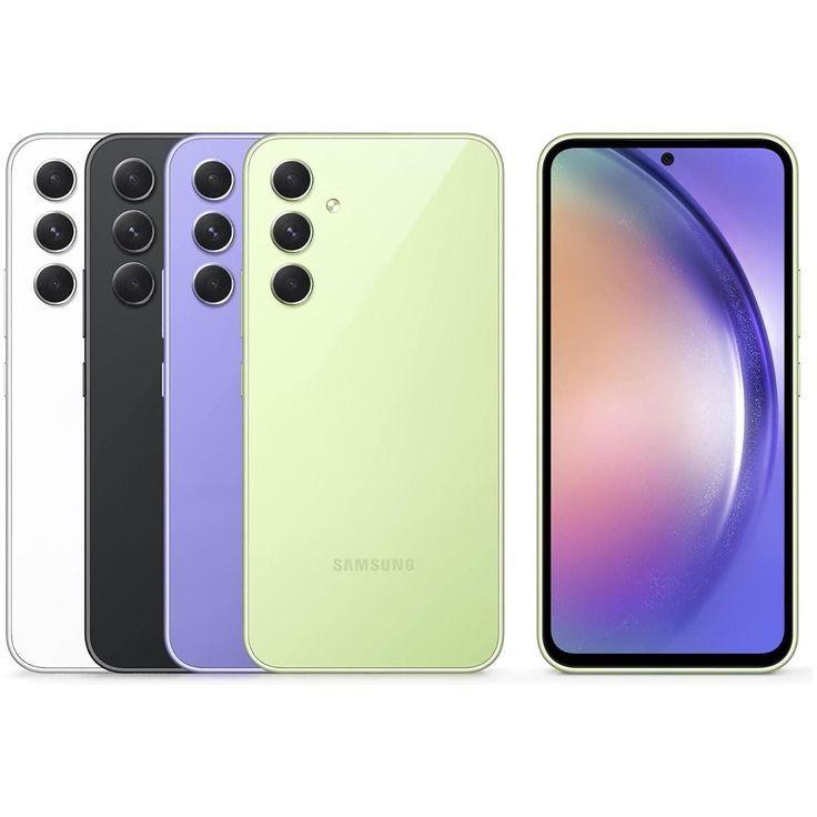 NEW Boxed Samsung Galaxy A54  5G 6.4'' 128 GB Storage 8GB Ram Super AMOLED, 120Hz, Android 13, upgradable to Android 14, 50MP + 12MP + 5MP Main Camera 32 MP Front Cam Fingerprint sensor 5000mAh Type C