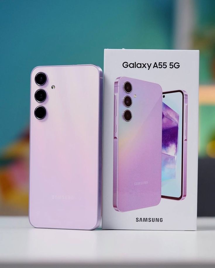 NEW Boxed Samsung Galaxy A55  5G 6.6'' 128 GB Storage 8GB Ram Super AMOLED, 120Hz, Android 13, upgradable to Android 14, 50MP + 12MP + 5MP Main Camera 32 MP Front Cam Fingerprint sensor 5000mAh Type C