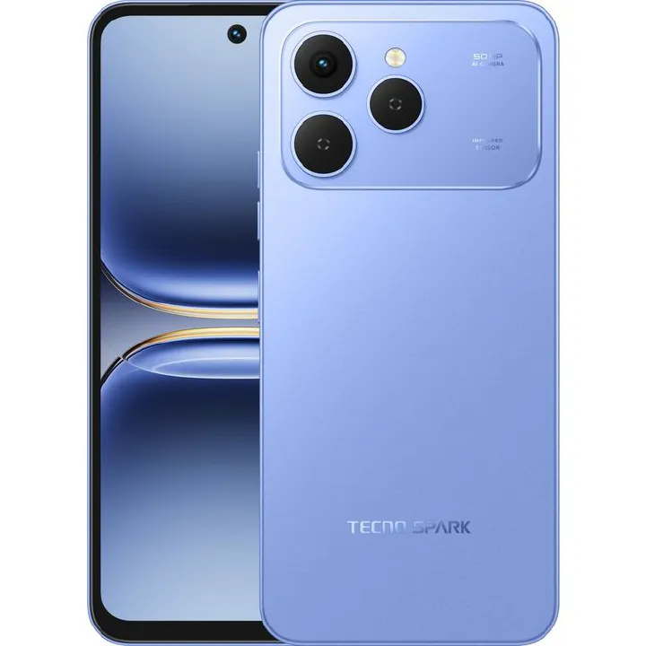 Brand New   Tecno Spark 40 128GB ROM 4GB RAM 6.7" IPS LCD 120Hz Display Android 15 Dual SIM microSDXC 50MP Main Camera 8MP Selfie Camera 5200mAh Battery Dynamic Port 50MP Dual Speaker 5200mAh 45W Type