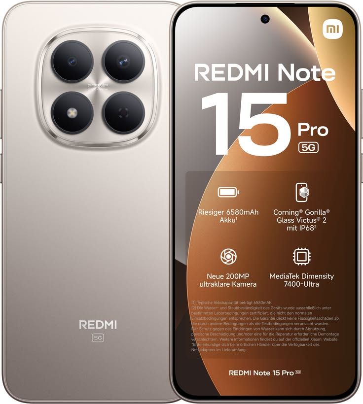 🔥NEW!! Xiaomi Redmi Note 15 Pro 256GB ROM 8GB RAM 6.83" Display Android 15 with HyperOS 200MP + 8MP Main Camera 20MP Selfie Camera Gorilla Glass Victus 2 6580 mAh Battery Xiaomi Redmi Note 15 Pro 4G