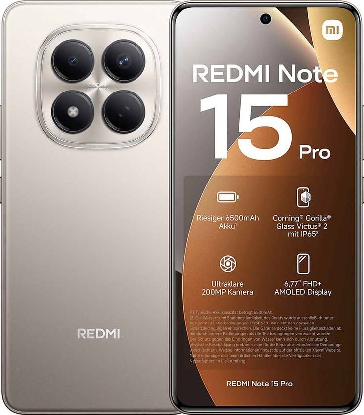 🔥NEW!! Xiaomi Redmi Note 15 Pro 256GB ROM 8GB RAM 6.83" Display Android 15 with HyperOS 200MP + 8MP Main Camera 20MP Selfie Camera Gorilla Glass Victus 2 6580 mAh Battery Xiaomi Redmi Note 15 Pro 4G