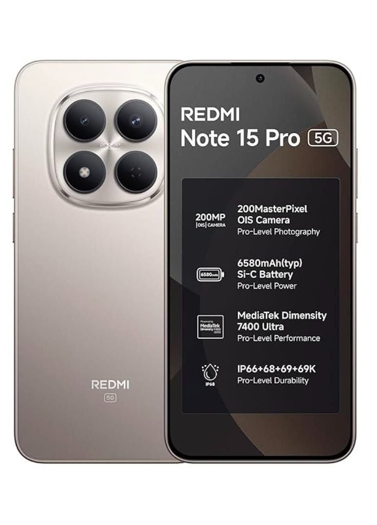 🔥NEW!! Xiaomi Redmi Note 15 Pro 256GB ROM 8GB RAM 6.83" Display Android 15 with HyperOS 200MP + 8MP Main Camera 20MP Selfie Camera Gorilla Glass Victus 2 6580 mAh Battery Xiaomi Redmi Note 15 Pro 4G