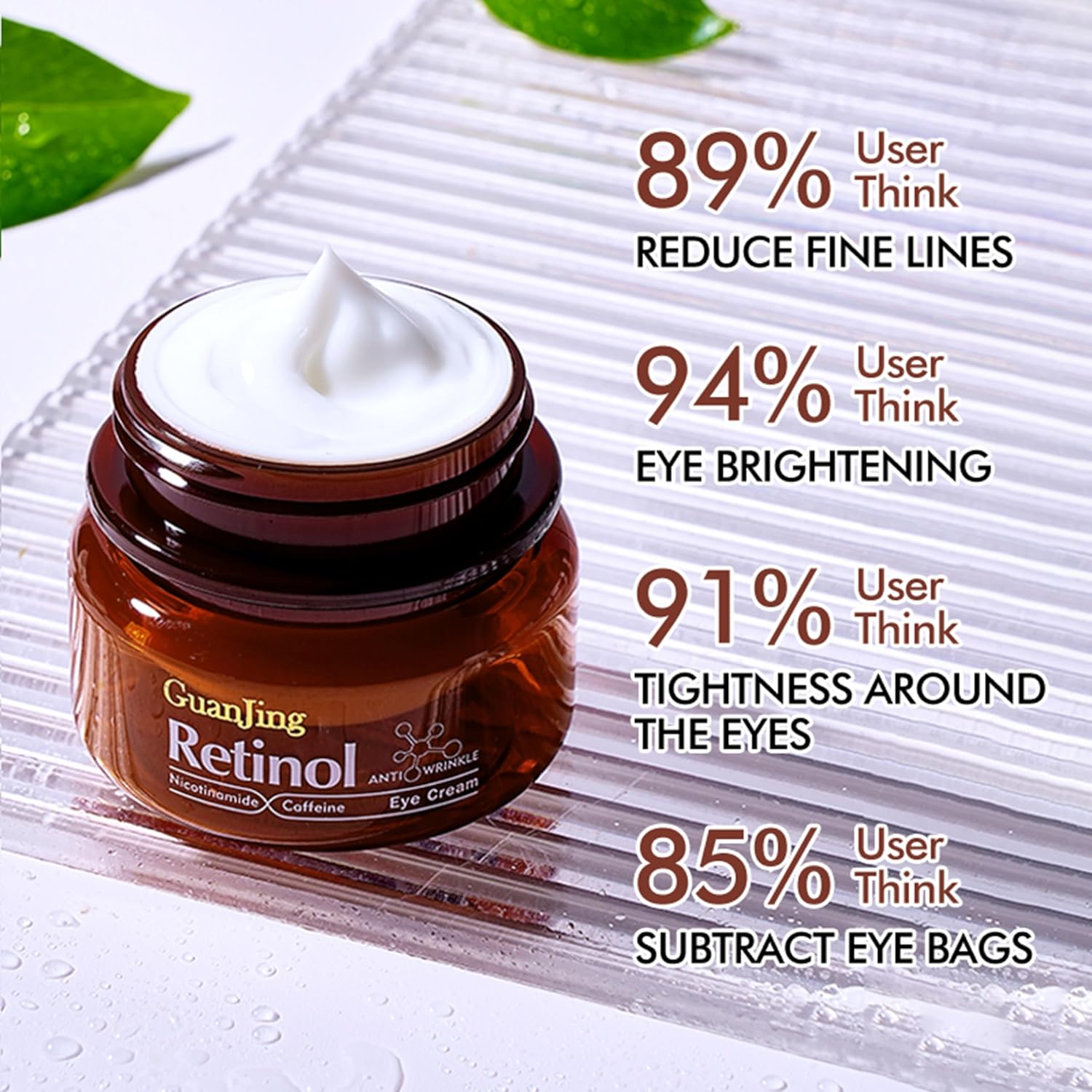 Guanjing Retinol Anti Aging Eye Cream Anti-Wrinkles Bags Dark Circles Removal Retinol Eye Cream