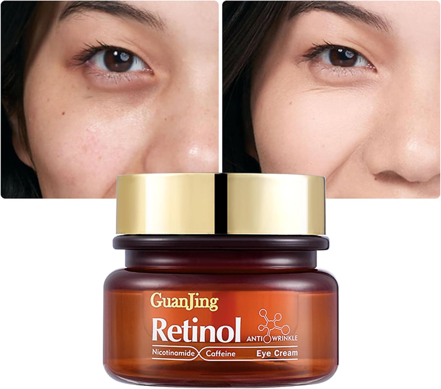 Guanjing Retinol Anti Aging Eye Cream Anti-Wrinkles Bags Dark Circles Removal Retinol Eye Cream