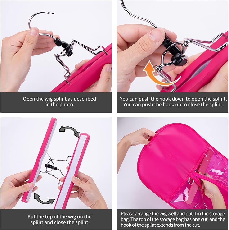 Fashion Wig Storage bags with Hanger /Wigs Hair Extension Storage Bag Hairpieces Storage Holder