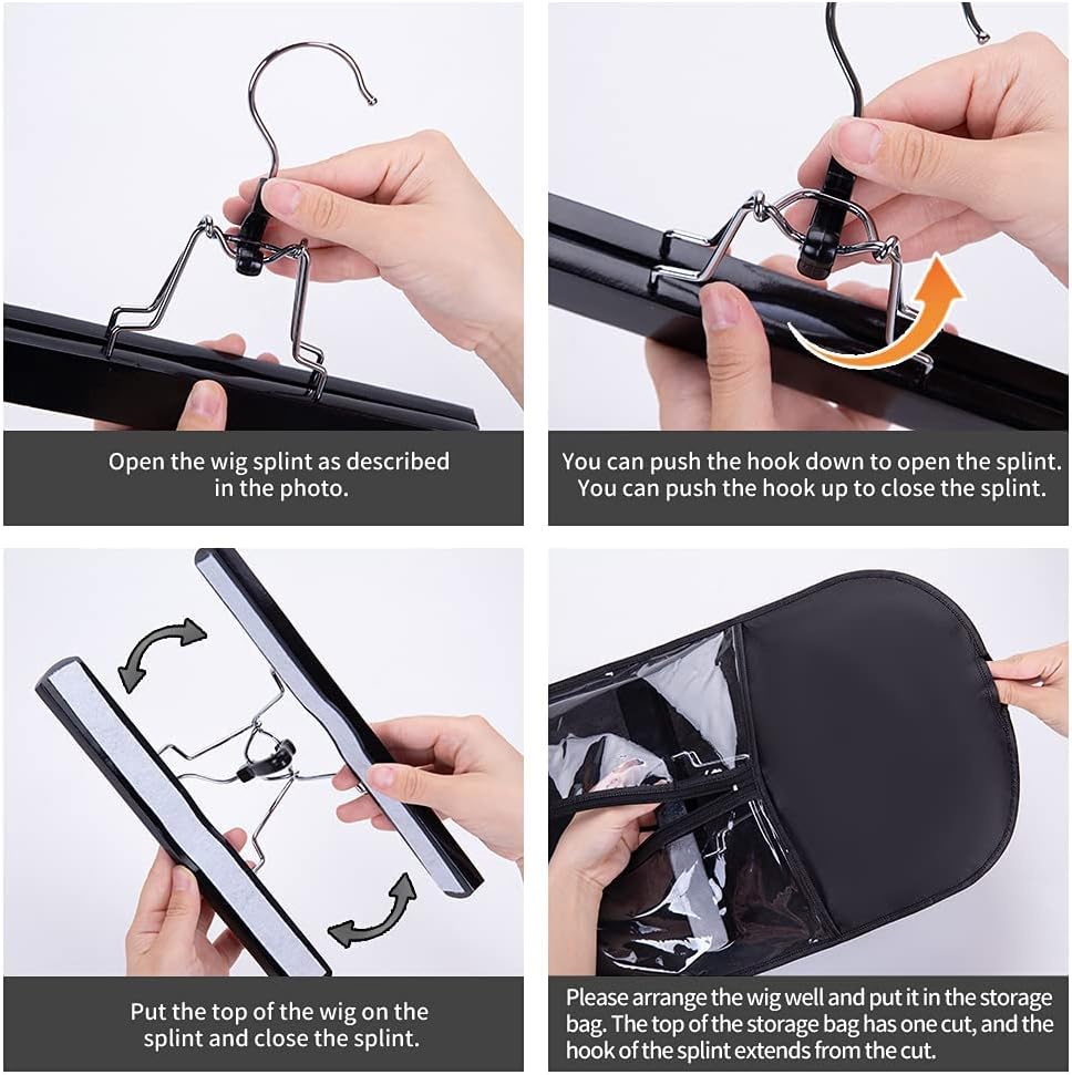 Fashion Wig Storage bags with Hanger /Wigs Hair Extension Storage Bag Hairpieces Storage Holder