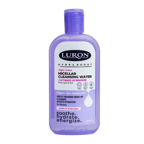Luron Triple action Micellar cleansing water/3in1 makeup remover+ FREE Facial toner for all skin types