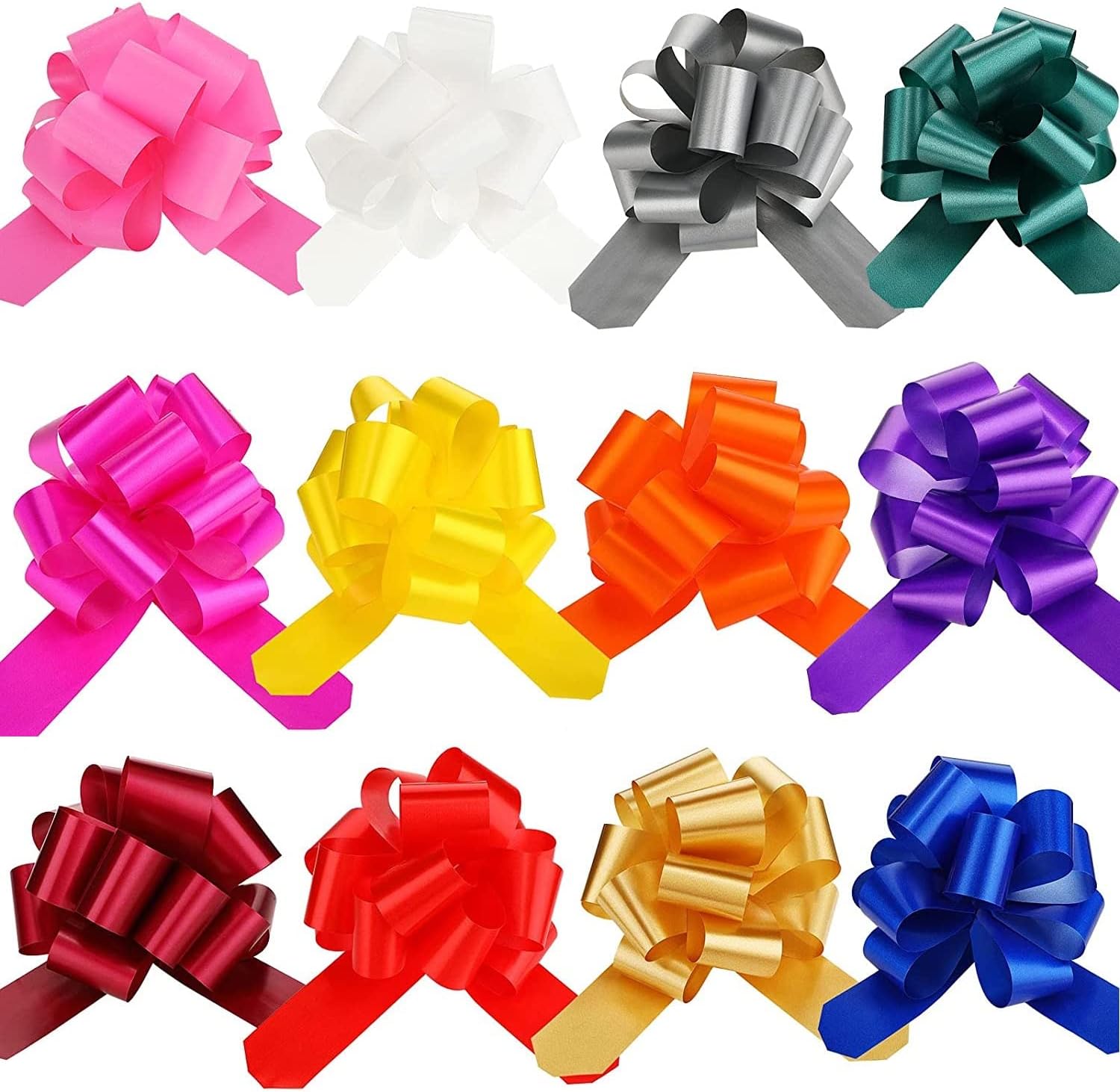 10 pcs READY to Pull Bow Gift Ribbons Flower Wrappers for Gift Wrapping Ribbon Flowers Gift Box /Wedding Gifts /Birthday