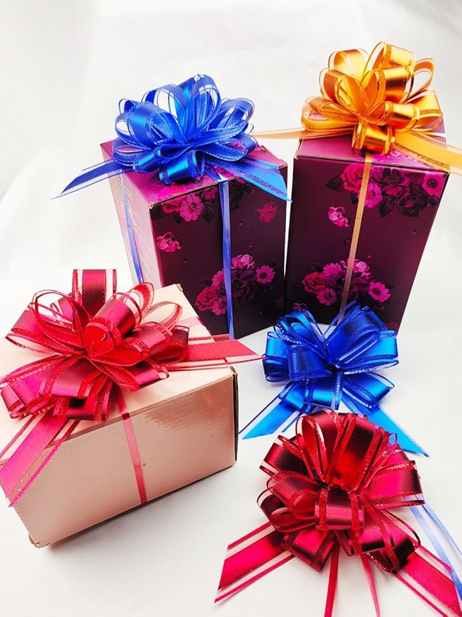10 pcs READY to Pull Bow Gift Ribbons Flower Wrappers for Gift Wrapping Ribbon Flowers Gift Box /Wedding Gifts /Birthday