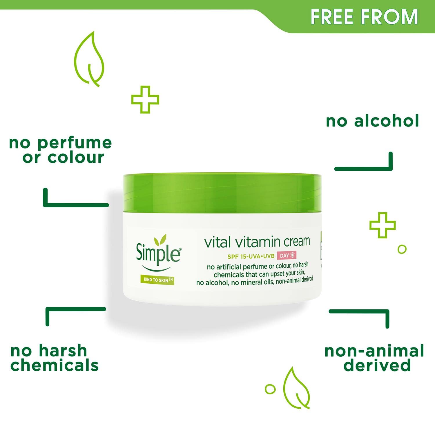 Simple Day Cream - Vital Vitamin with Sunscreen SPF 15 for protection against UVA/UVB