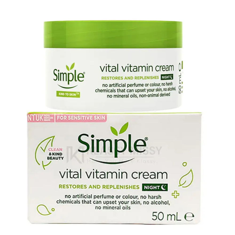 Simple Day Cream - Vital Vitamin with Sunscreen SPF 15 for protection against UVA/UVB