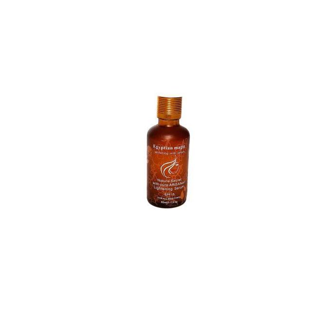 Egyptian Magic Whitening&Lightening Milk Serum, SPF 15 with Pure Argan Oil  for all skin Types