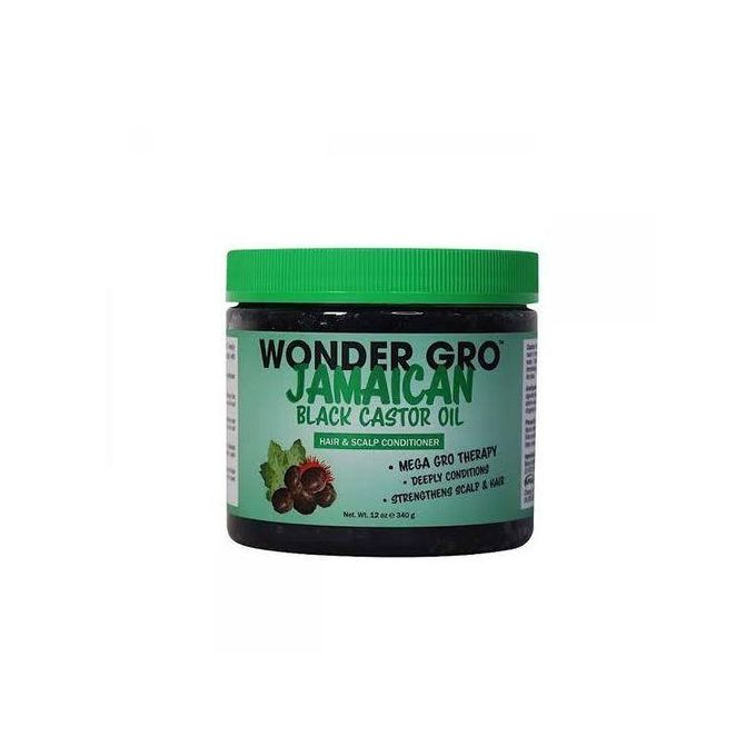 Jamaican Black Castor Oil Hair Grease Styling Conditioner, 12 fl oz - Great for Strengthening - Mega Hair Growth Therapy by Wonder Gro