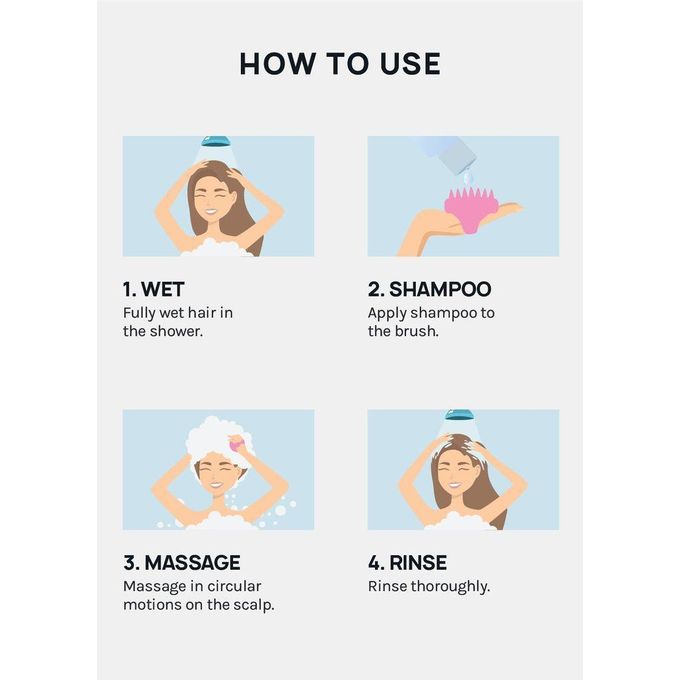 Fashion Classy Silicone Scalp Massager Shampoo Brush Hair Washing Comb