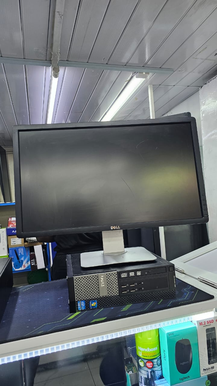 DELL COMPLETE SET CORE I5 4GB 500GB STORAGE,22 INCHES MONITOR PLUS KEYBOARD AND MOUSE
WINDOWS AND OFFICE INSTALLED AND ACTIVATED