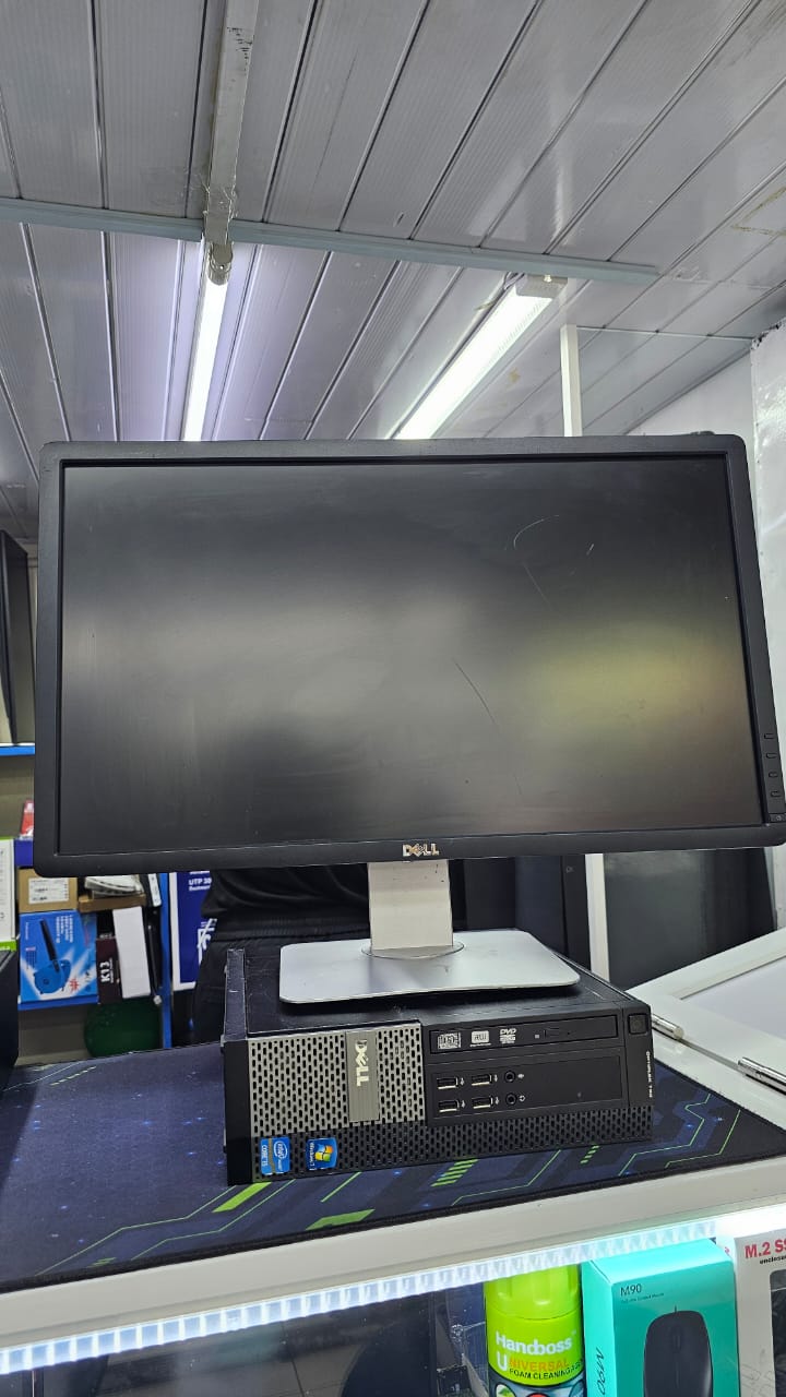 DELL COMPLETE SET CORE I5 4GB 500GB STORAGE,22 INCHES MONITOR PLUS KEYBOARD AND MOUSE
WINDOWS AND OFFICE INSTALLED AND ACTIVATED