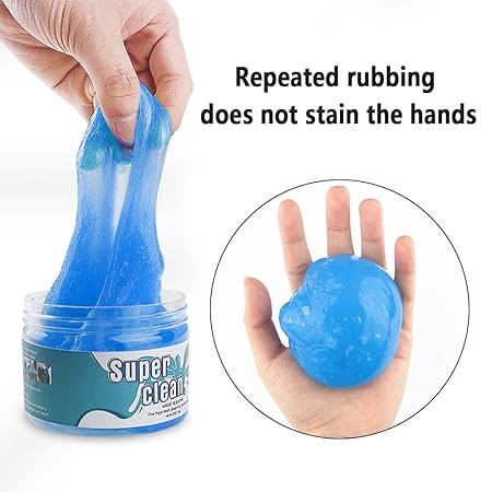 Reusable Car Cleaning Gel for Car Suitable for Detail Kit Interior Cleaning Keyboard Air Vent,Car Cleaning Slime,Car Interior Fittings Cleaning Tools (Blue)