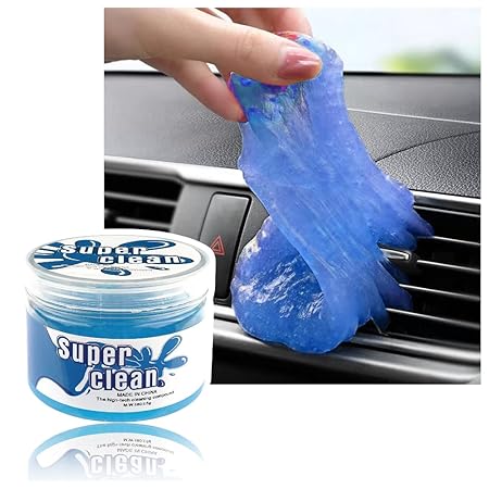 Reusable Car Cleaning Gel for Car Suitable for Detail Kit Interior Cleaning Keyboard Air Vent,Car Cleaning Slime,Car Interior Fittings Cleaning Tools (Blue)
