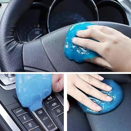 Reusable Car Cleaning Gel for Car Suitable for Detail Kit Interior Cleaning Keyboard Air Vent,Car Cleaning Slime,Car Interior Fittings Cleaning Tools (Blue)