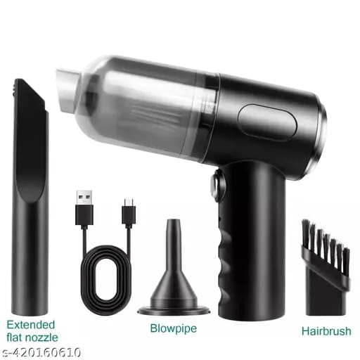 3in1 handheld Wireless Car/Home Vacuum Cleaner.Car and home dual use, wireless handheld: After being fully with the charging cable, it is a cordless vacuum cleaner that ca