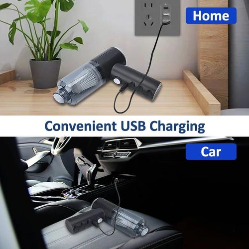 3in1 handheld Wireless Car/Home Vacuum Cleaner.Car and home dual use, wireless handheld: After being fully with the charging cable, it is a cordless vacuum cleaner that ca