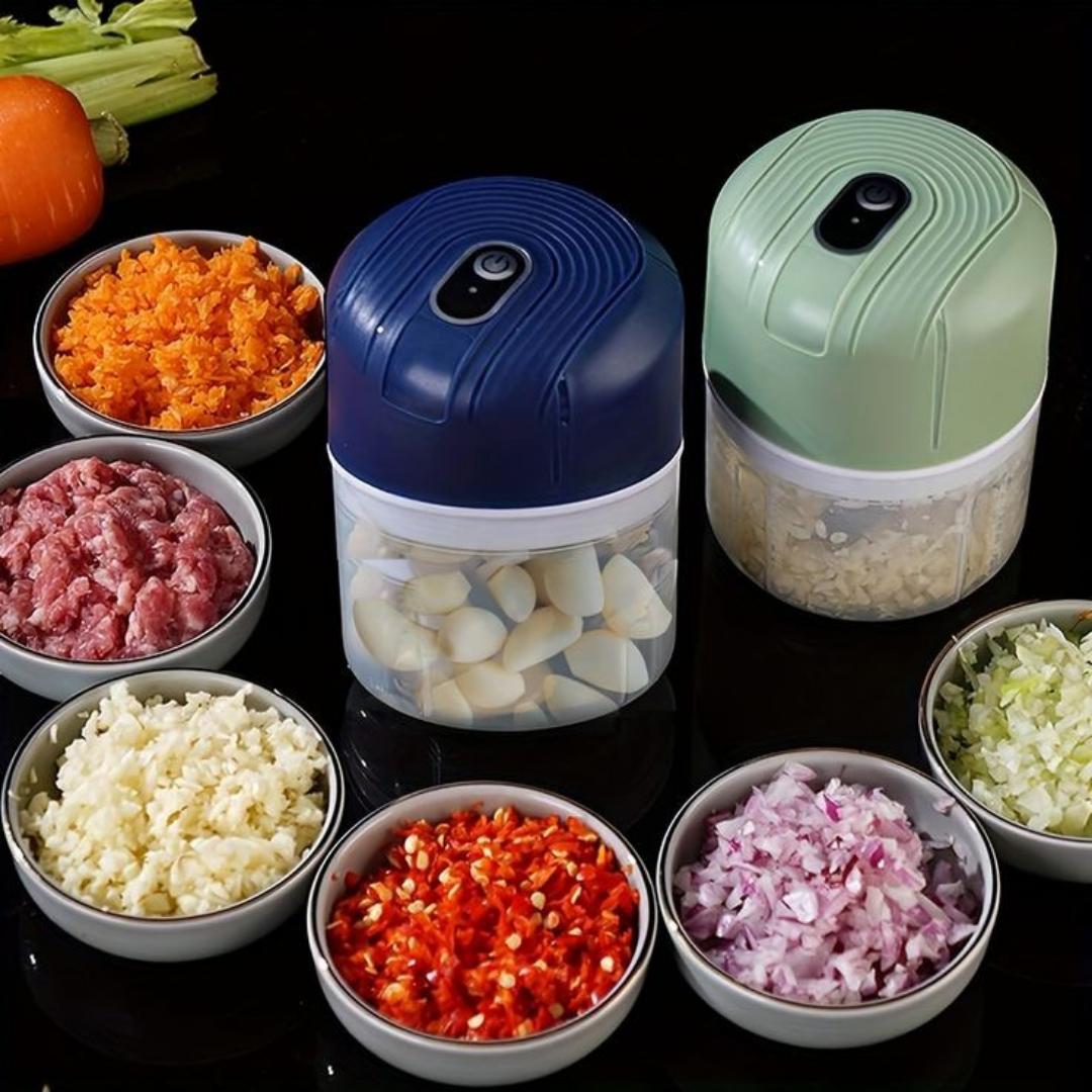 250ML Rechargeable Portable and Cordless Mini Food Processor - Stainless Steel Blade, Electric Garlic Chopper, Vegetable Chopper, Blender for Nuts, Chili, Onion, Minced Meat, and Spices